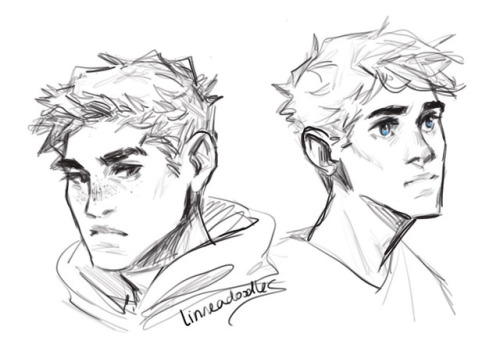 linneart:Warmup sketches of Andrew and Neil!!