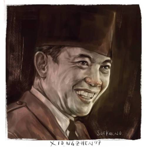 Gambar Karikatur Soekarno Hitam Putih - Antoni Gambar