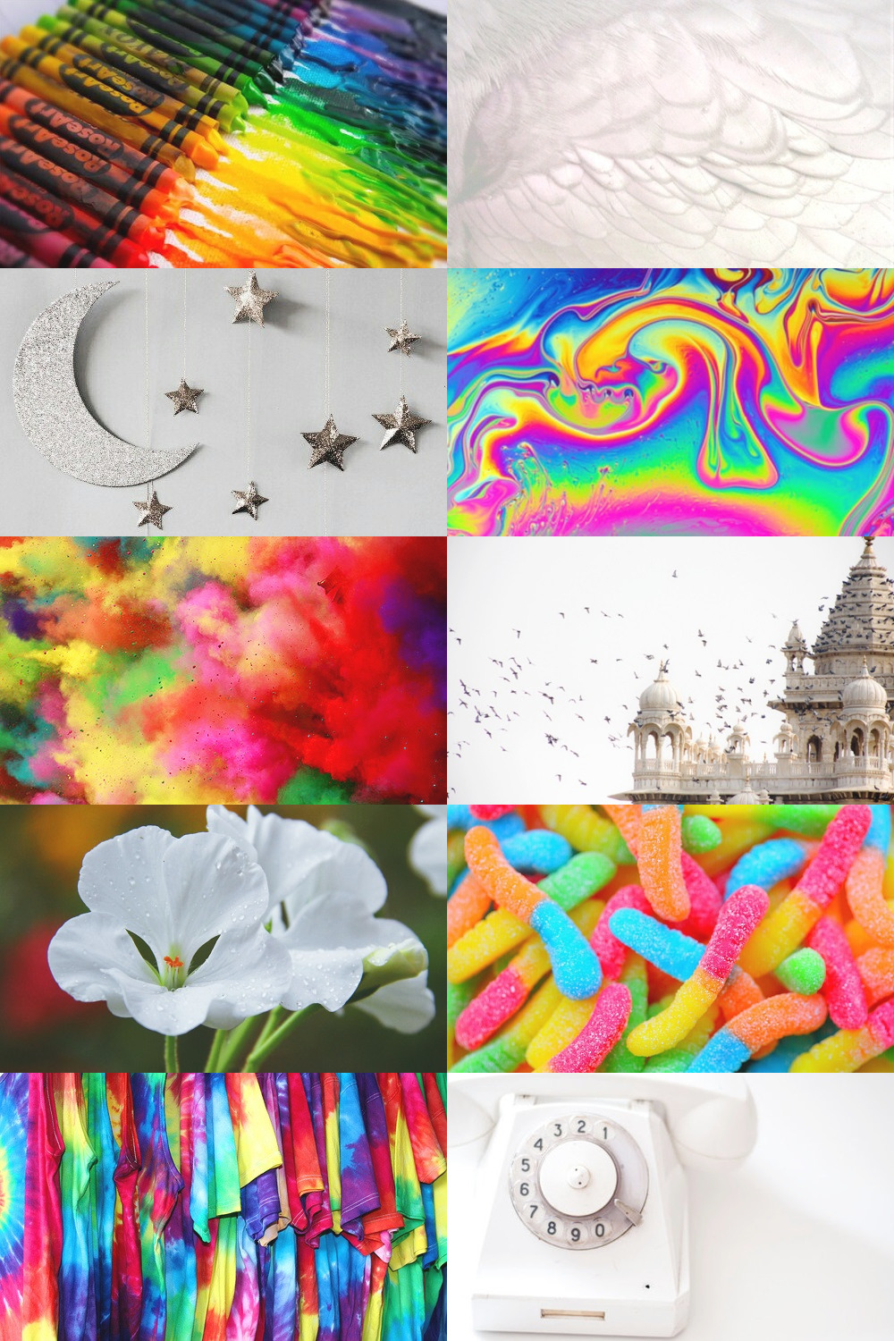 White & Rainbow Aesthetic ; requested by anon...