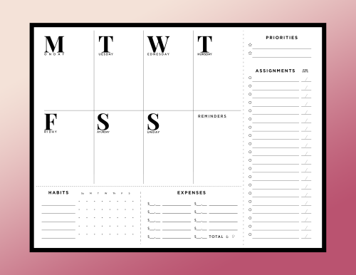 weekly planner Tumblr picture about Tumblr Planner identify weekly planner Tumblr