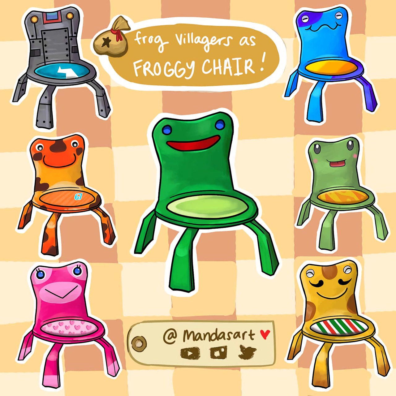 Animal Crossing New Horizons Froggy Chair Chair Frog