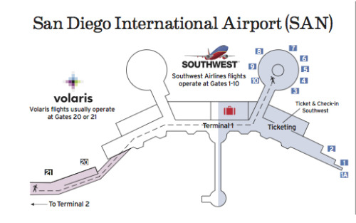 las airport map southwest airlines
