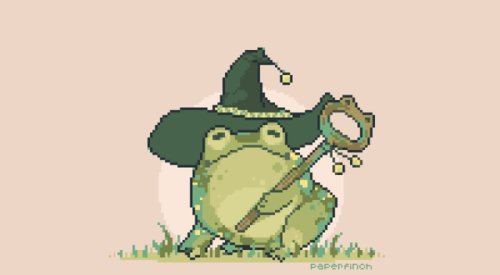 paperfinch:paperfinch:frog mage doing its best every...