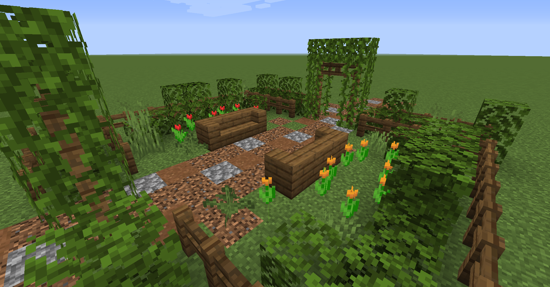 Minecraft Build Inspiration • Blocktober Prompt 23: Garden A somewhat ...