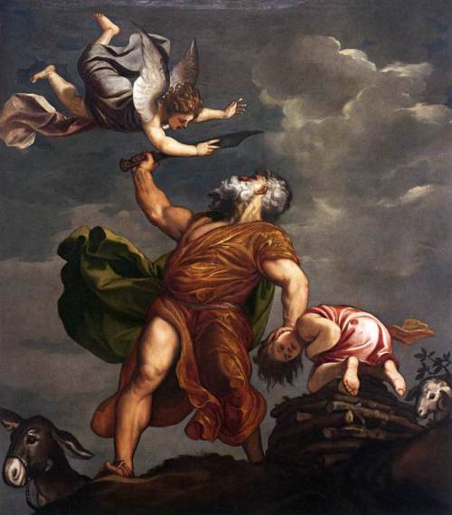 artist-titian:
“Sacrifice of Isaac, 1544, Titian
Medium: oil,panel”