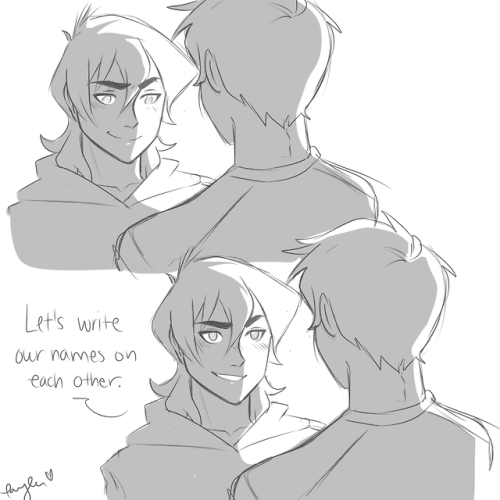 bittenred:a klance your name au for the soul