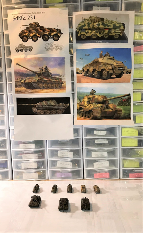 3 AFV's with painting models