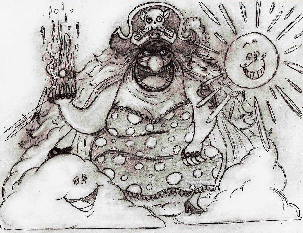 Random Dibujillos One Piece Fan Art Big Mom Zeus Prometheus