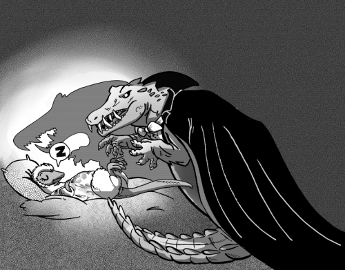 a-dinosaur-a-day:ablazeko:Dinoween, Day N°7  Count Dracula...