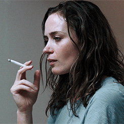 Image result for emily blunt smoking gif.