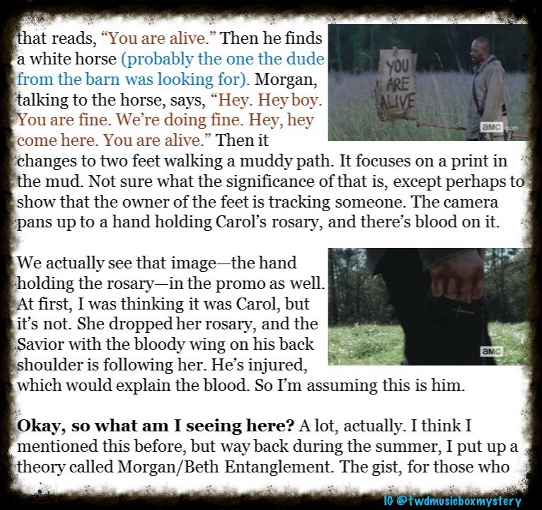 Twd Musicbox Mystery Analysis Of Sneak Peek And Horse Theory