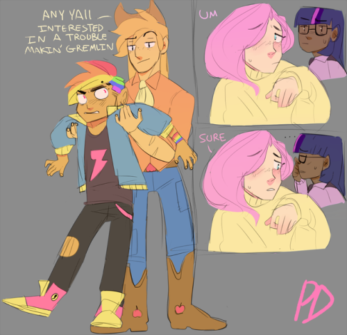 pinkdisc:some humanized doodles