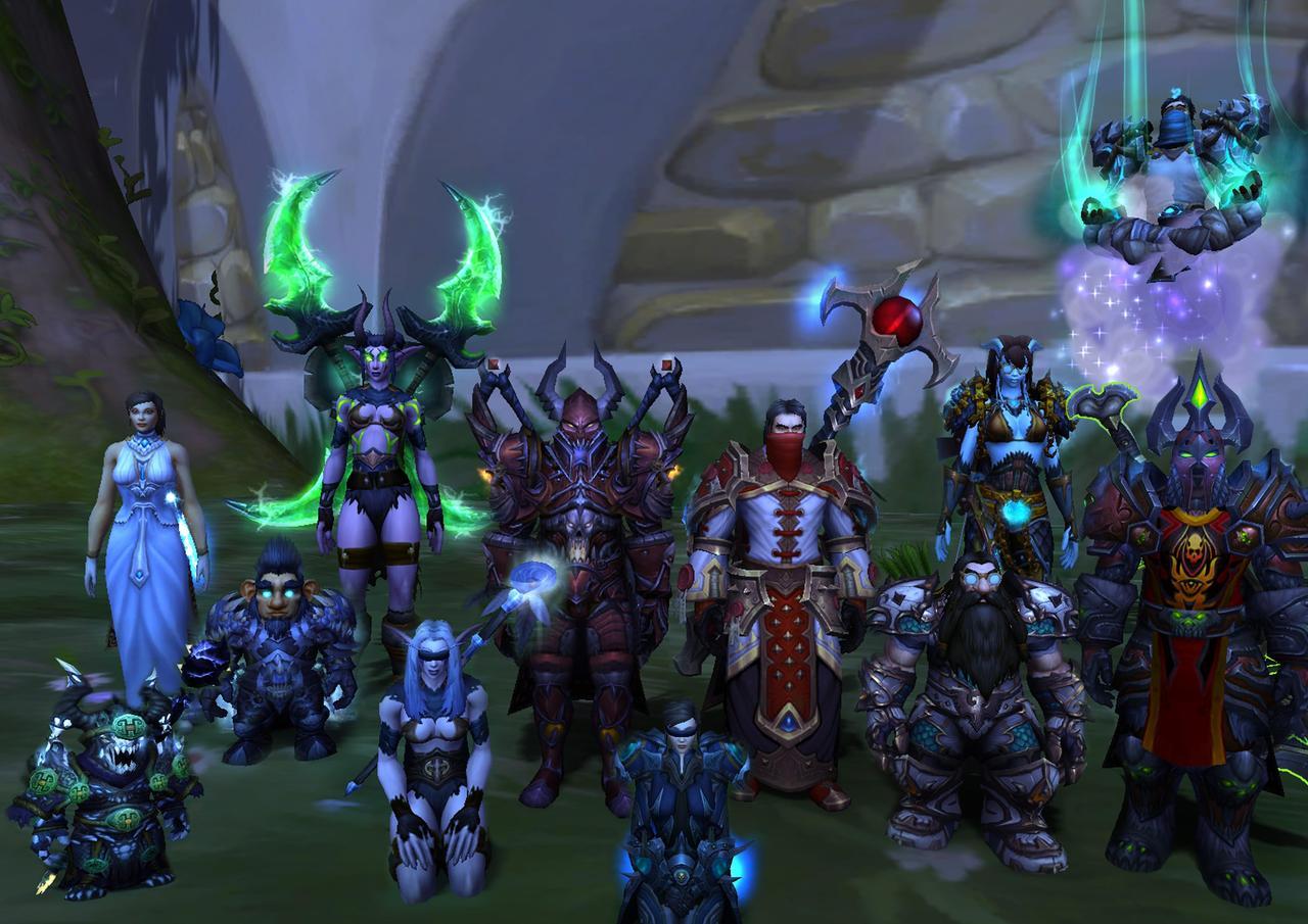 World Of Warcraft Group Photo Of All My Characters Via
