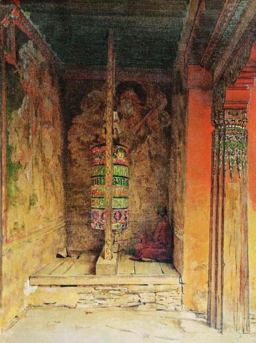 artist-vereshchagin:Buddhist Prayer Machine, Vasily...