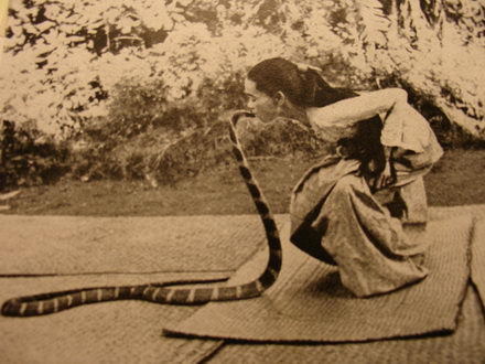 bartleby-company:Burma’s famous snake charmer Saya Hnin-Mahla...