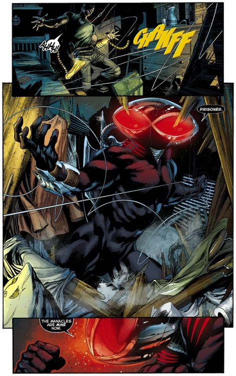 panels-of-interest:P.O.W. vs. Black Manta.[from Aquaman (2011)...