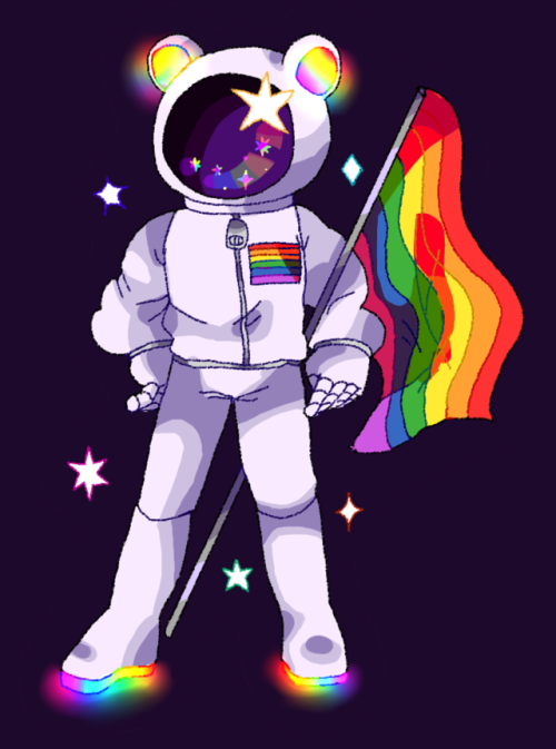 cookietsune:i made some astronaut designs for pride month!! if...