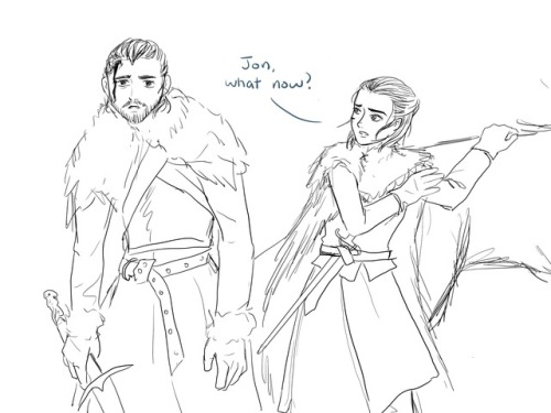 joyjuhee:@semirebel— “I want Jon and Arya standing together...