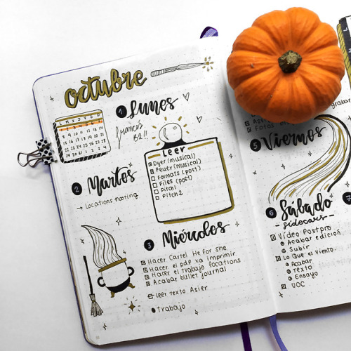 studyingwithalba:Weekly spread kind of spooky