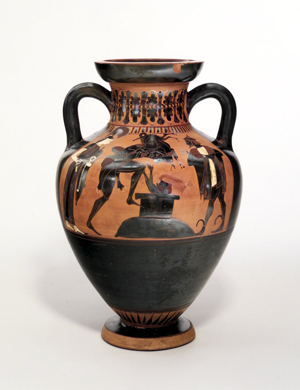 Athena, Herakles and Hermes Black-figure Amphora... - Greek-Roman Gods ...