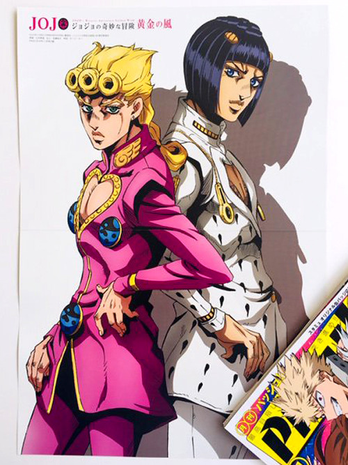 highdio:Giorno and Bruno pinup poster and Kenshō Ono...