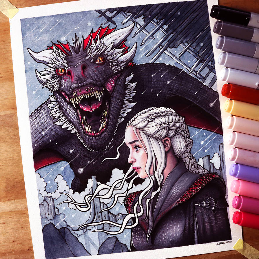 894px x 894px - Daenerys and Drogon Drawing â€“ Game of Thrones â€¦ â€“ Game of ...