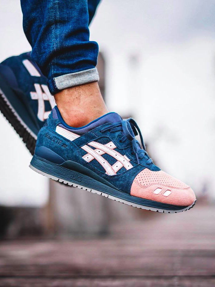 ronnie fieg x asics gel lyte iii salmon toe