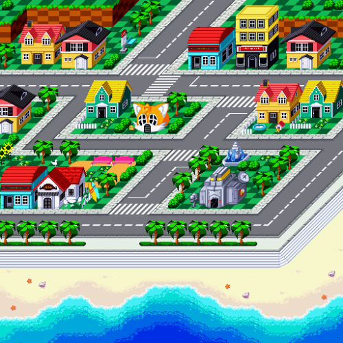 sonichedgeblog:The complete map for Emerald Town, the starting...