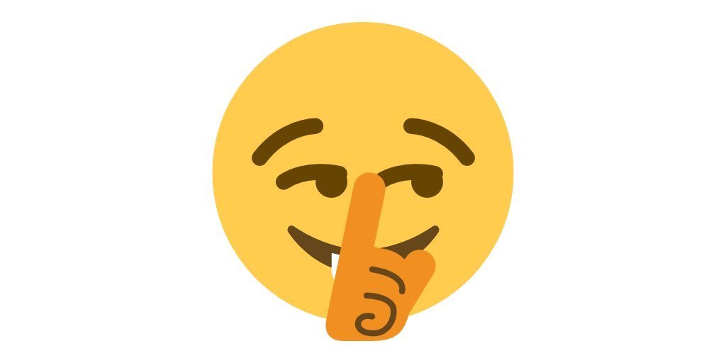 shush emoji twitter