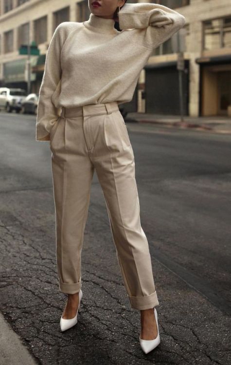 streetstyleplatform:Shp River Island cigarette pants in white