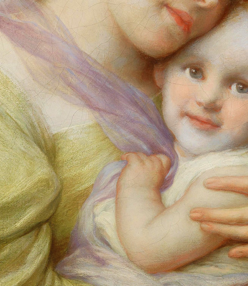 jaded-mandarin:Gabriel von Max. Detail from Motherly Love,...