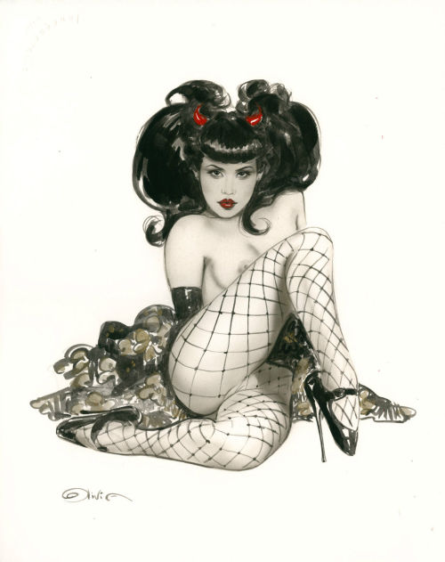 pinupgirlsart:Masuimi Max watercolorby Olivia De...