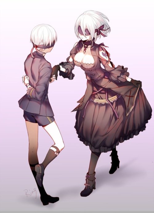 caskitsune:Twitter / リング@quanjiang1 #NieR × #Unlight 衣装チェンジ...