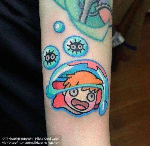 By Pikkapimingchen · Pikka Cool Cool, done in Chengdu.... ponyo;cartoon character;fictional character;patriotic;ponyo on the cliff by the sea;bicep;ghibli;pikkapimingchen;japanese culture;cartoon;facebook;twitter;ghibli character;medium size;film and book