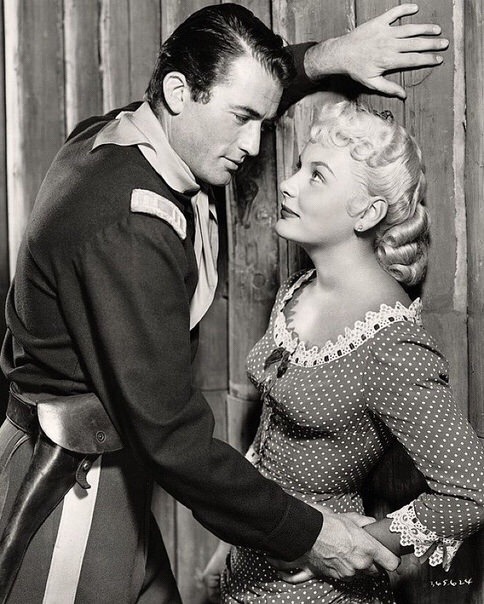 Gregory Peck and Barbara Payton in Only The Valiant, 1951.