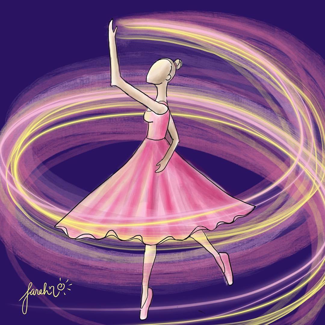 Midnight Sketch #46 “Ballerina” Digital Sketch... - FARAH NASRAWI