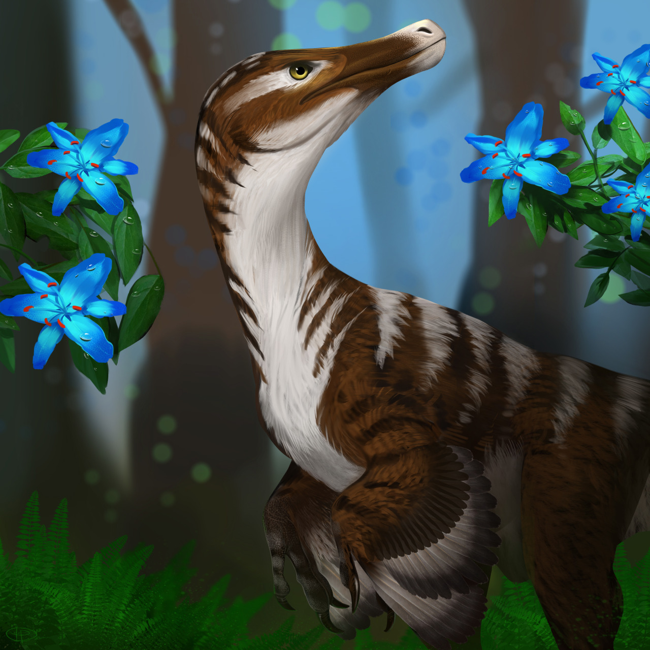 feathered parasaurolophus