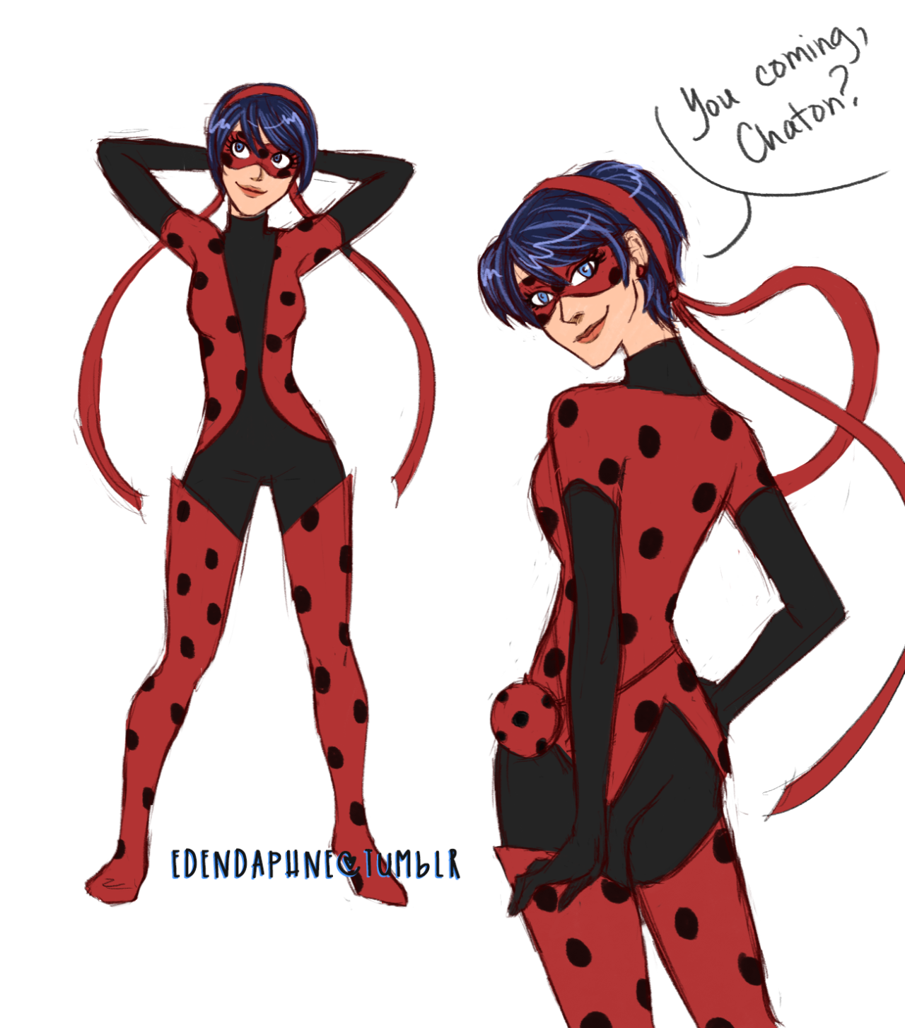 I decided to draw the whole Ladybug costume... | Ebon Hawk Autopilot