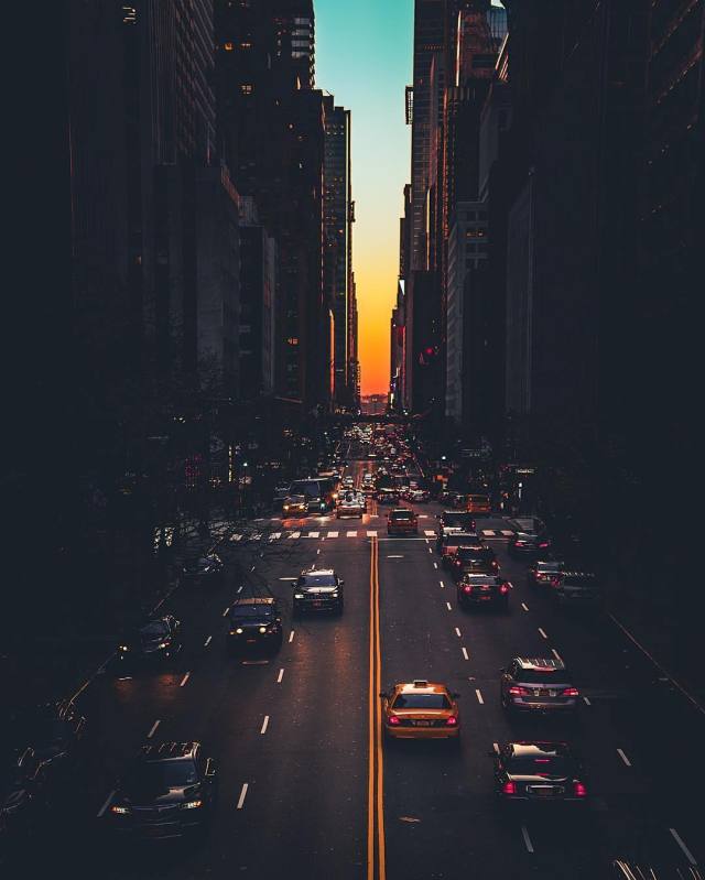 nymonti: newyorkcityfeelings: 42nd St at dusk... - New York Inspiration