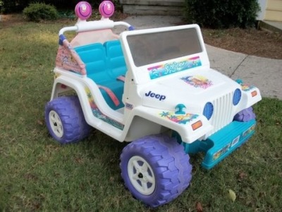 barbie jeep blue