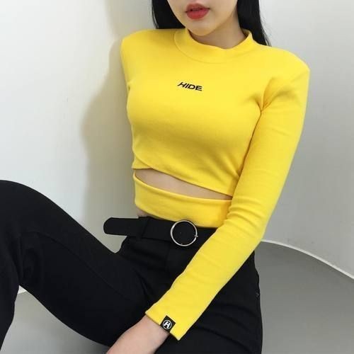 yellow shirt outfit tumblr