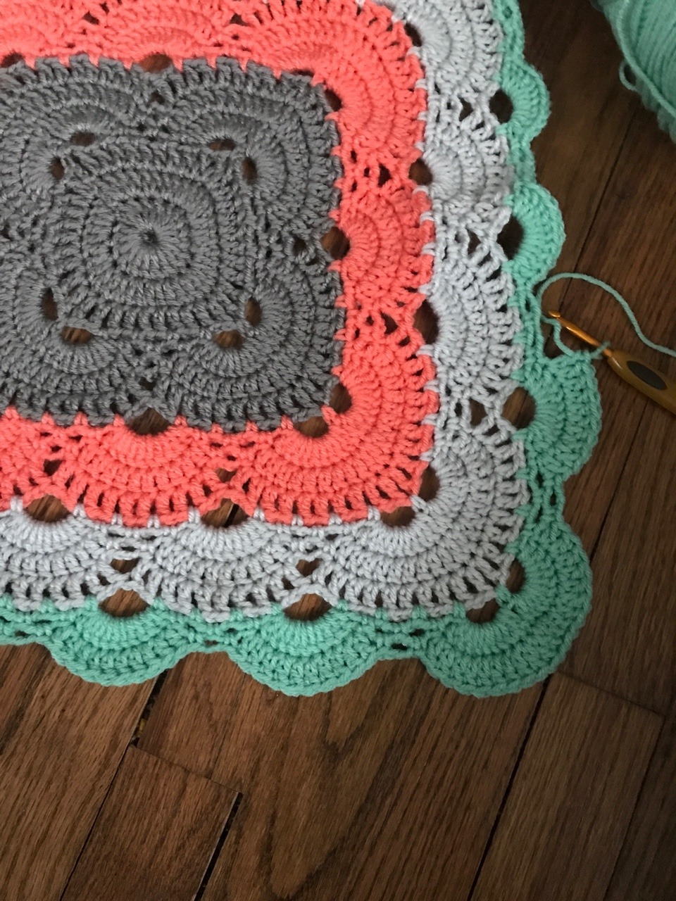 My Newest Wip Is A Crocheted Virus Baby Blanket