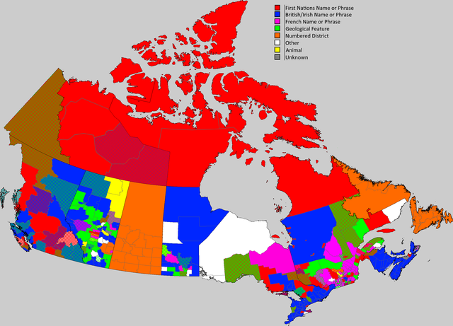 Namesakes of Canadian Counties and County... - Maps on the Web