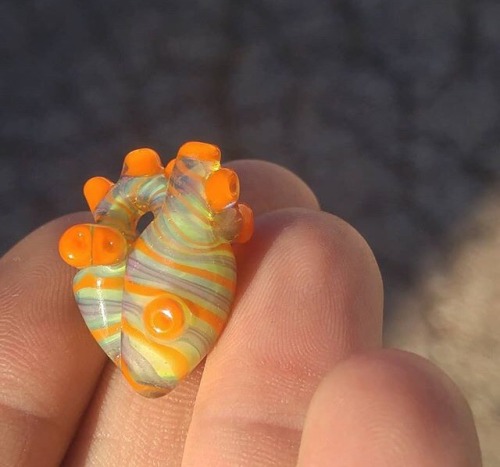 pendants heart glass stoner girl mandellglass