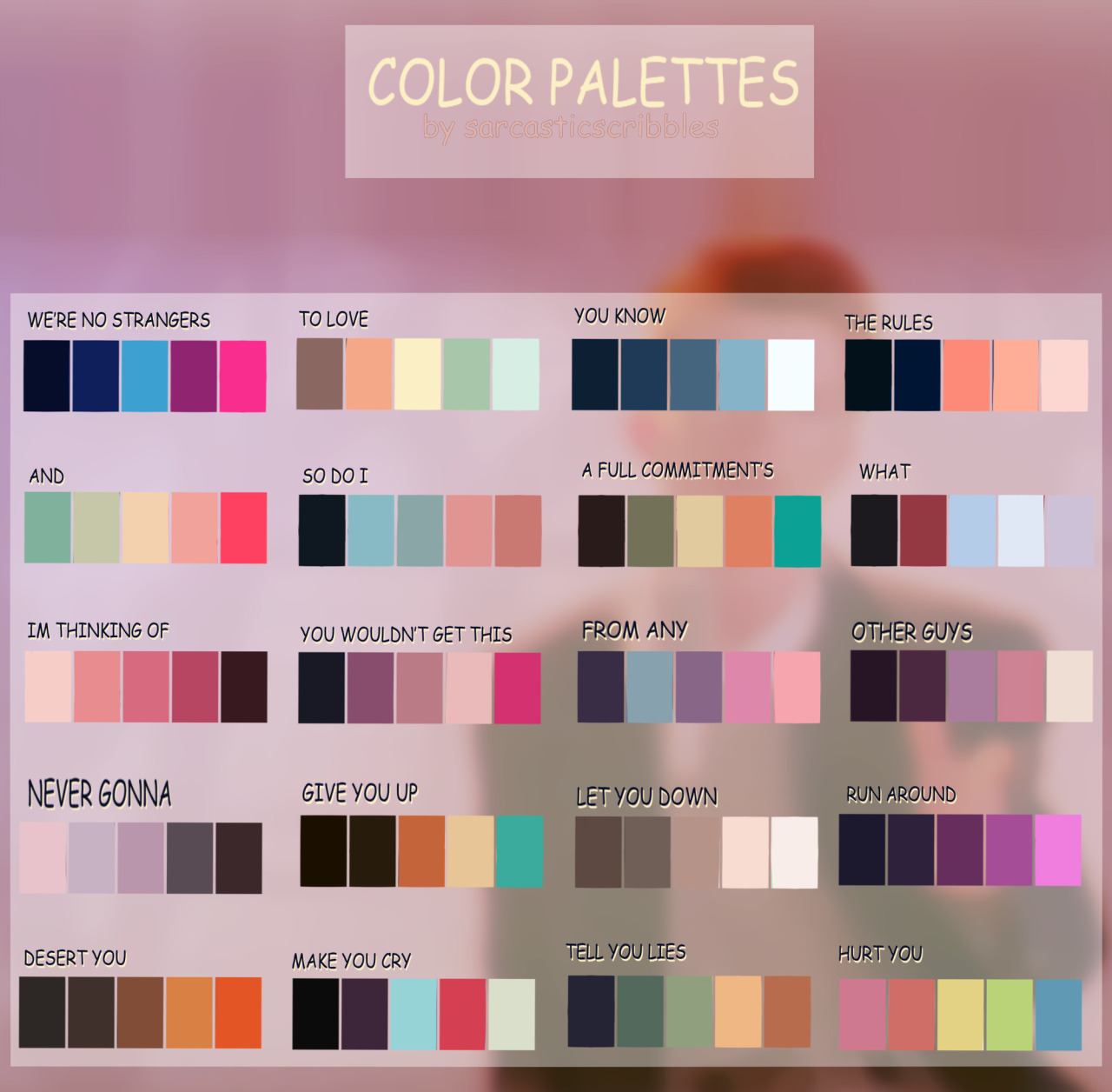 Art School Dropout Color Palette Challenge Send Me A Character