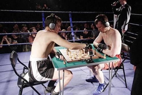 ultrafacts:Chess boxing is a hybrid fighting sport that...