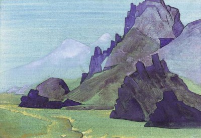 View of the Himalayan Foothills, Nicholas Roerich https://www.wikiart.org/en/nicholas-roerich/view-of-the-himalayan-foothills
