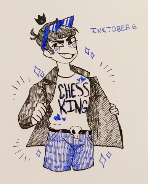 pinklemonfruit:Inktober day 6. Chess King by Freezepop is a...