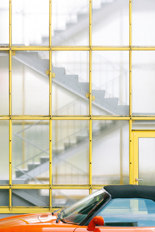 stairs car urban color photography