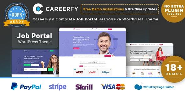 Careerfy v3.0.0 - Job Board WordPress Theme Nulled